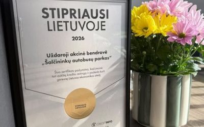 Šalčininkų autobusų parkui – „Stipriausi Lietuvoje 2026“ sertifikatas